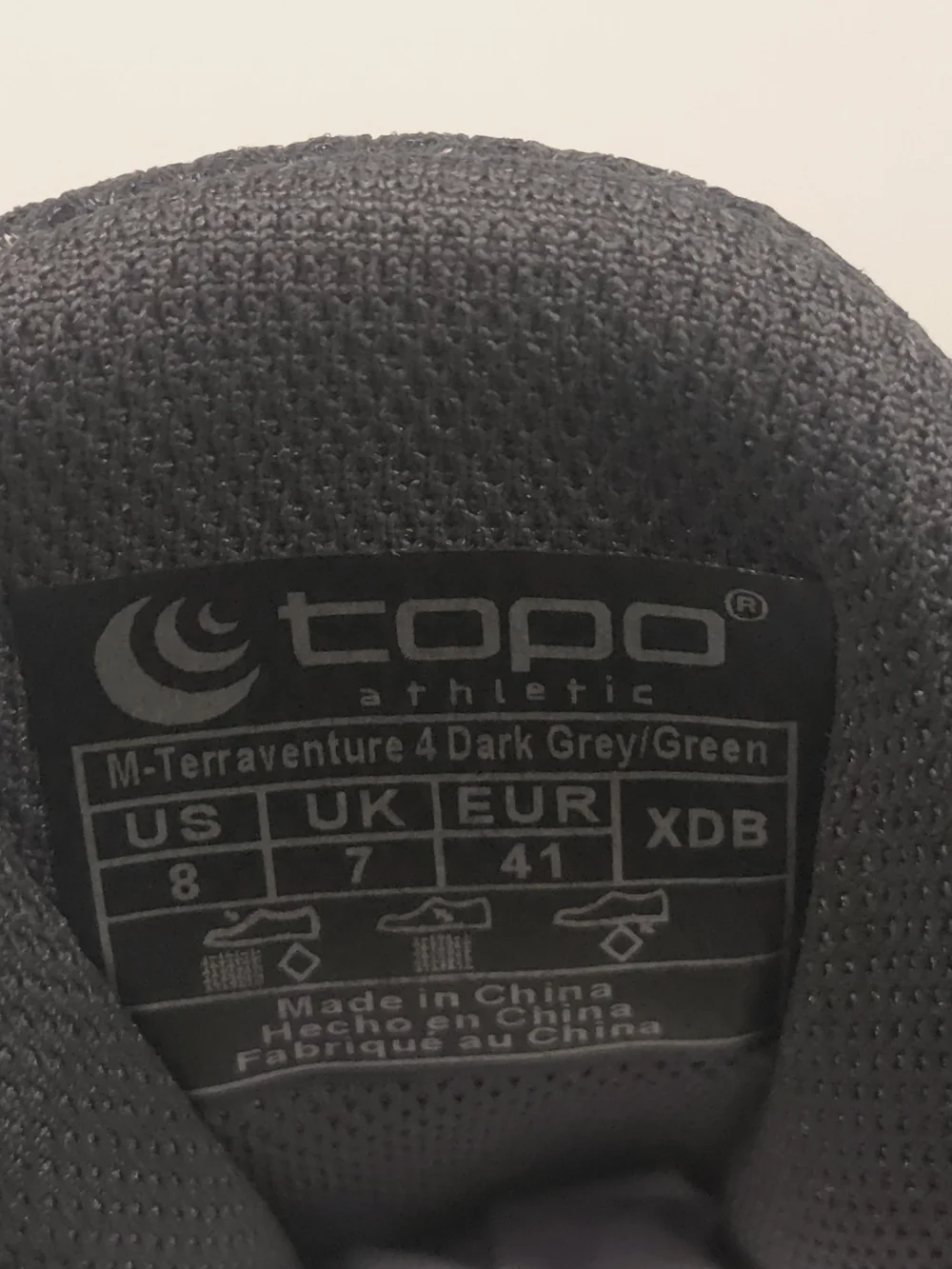Topo Terraventure 4 Dark Gray Green Mens Size 8 Vibram Sole Excellent Condition!